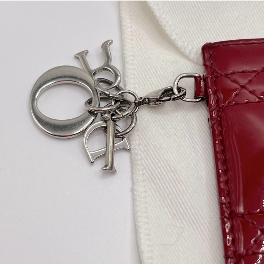 Dior Cannage Red Patent Leather Card Holder VALENTINES DAY SALE! $199 - Picture 6 of 6